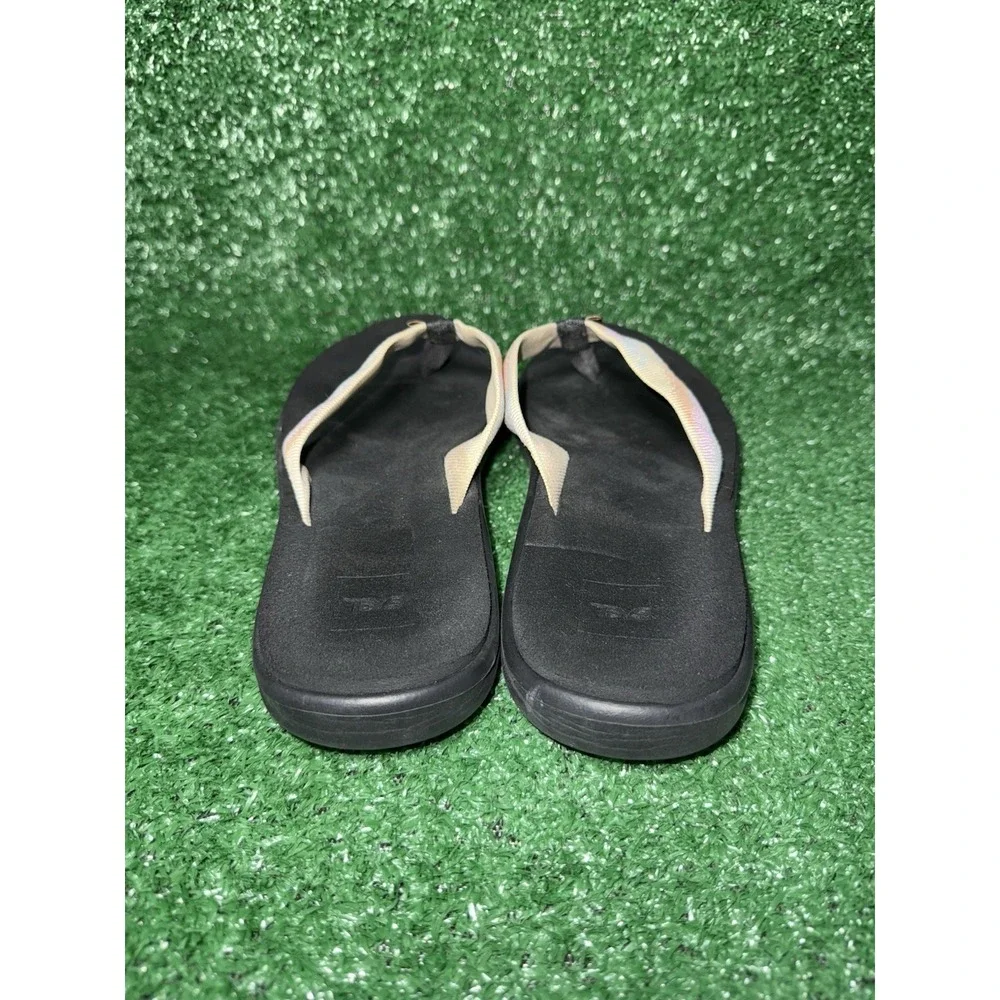Teva Voya Flip Flops Womens Size‎ 8 Black Tie Dye Comfort Beach Recovery Sandals